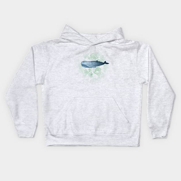 Majestic giant of the oceans Kids Hoodie by agileArt